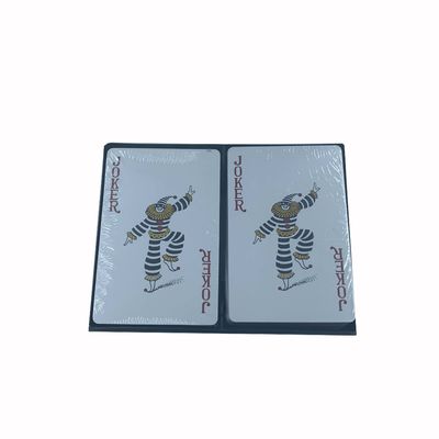 De Speelkaarten van pvc van douanelogo printed 100% Twee Dekken met Plastic Vakje