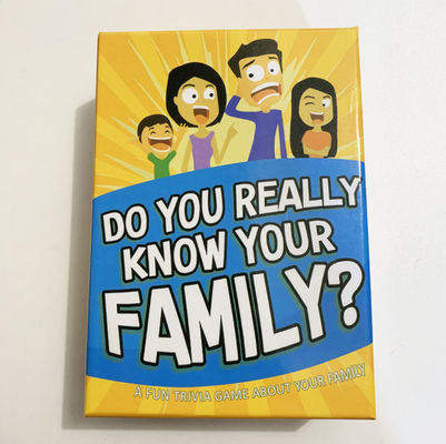 200 Kwesties van het Kartondocument van de Familiekaart Spelkaarten 2,5 ' *3.5“
