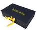 De aangepaste Verpakking van Flip Cardboard Box For Hair van de Boekvorm Zwarte Magnetische